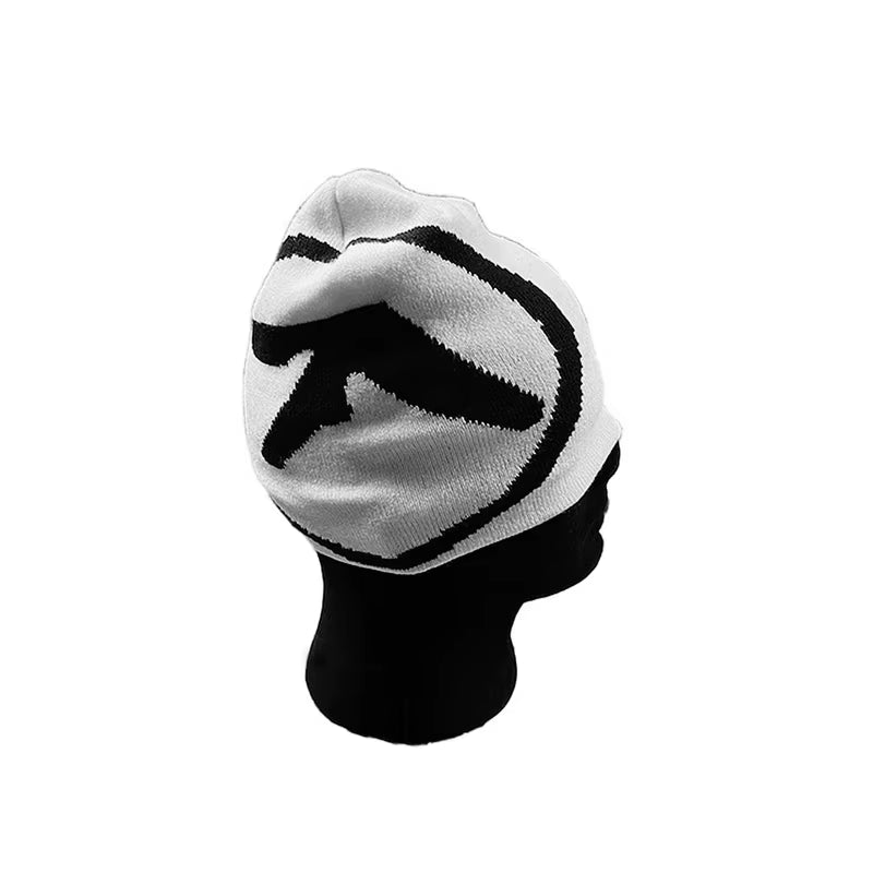 Women Hat Knitting Beanies Aphex Twin Caps for Men Y2K Streetwear Winter Fashion Pullover Kpop Vintage Goth Warm Hip Hop Unisex