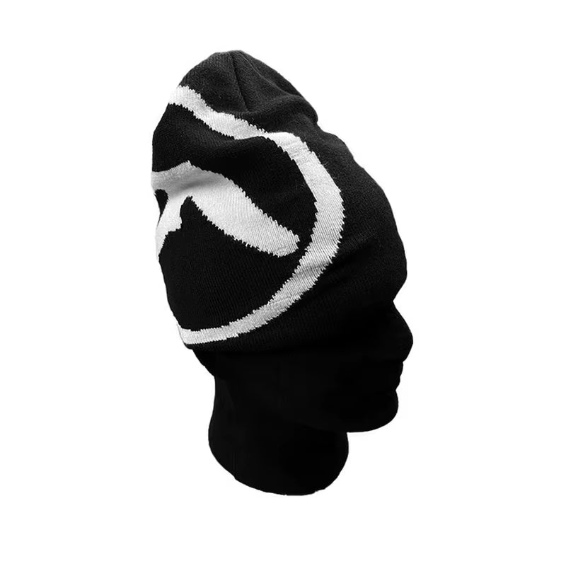 Women Hat Knitting Beanies Aphex Twin Caps for Men Y2K Streetwear Winter Fashion Pullover Kpop Vintage Goth Warm Hip Hop Unisex