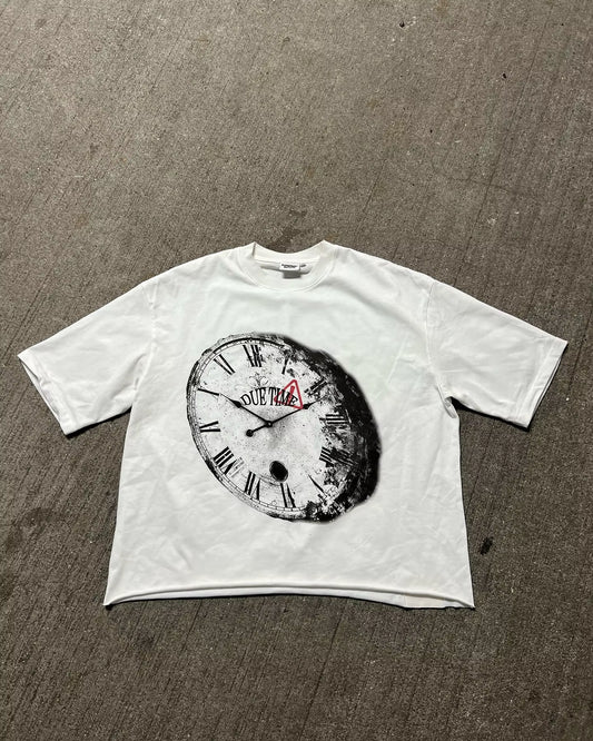 Hip Hop Y2K T Shirt Streetwear Men Women Clothing Clock Graphic Print Short Sleeve Harajuku Trendy New Oversized T Shirt